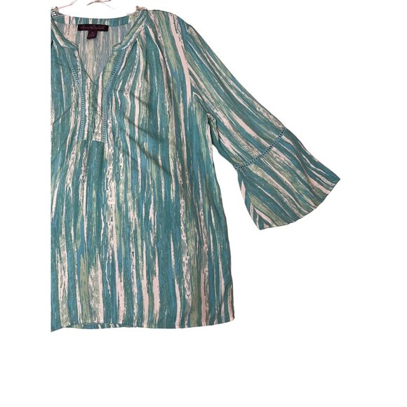 Gloria Vanderbilt Women's Peasant Tunic Top W/ Bell Sleeves - Size M - Picture 3 of 12